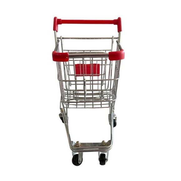 Toy Metal Shopping Cart Medium Size 11”x9” - Picture 2 of 7